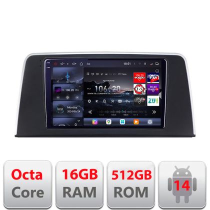 Navigatie BMW Seria 3 F30 2012-2016 8 core QLED 2K 12+256GB 360 Android Waze USB Navigatie Internet Youtube Radio Edotec