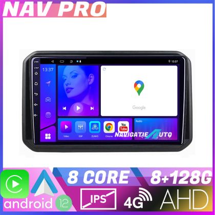 Navigatie Suzuki Ignis 2016 KIT IGNIS16 EDOTEC-LITE Android Ecran 720P Octa Core 8 128 Carplay