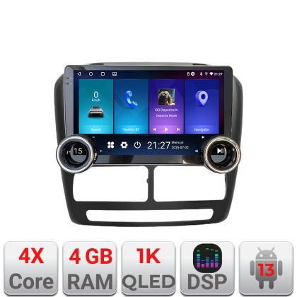 Navigatie Fiat Doblo 2010-2017 si Opel Combo 2010-2017  Edotec  4+64 10.5 inch Incell 1K android Wifi 5Ghz gps internet  Kit-DOBLO10