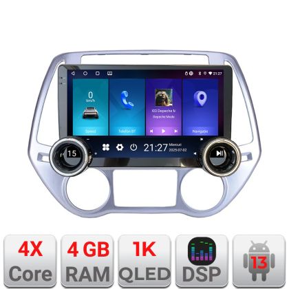 Navigatie Hyundai I20 2011-2014 manual si automat Edotec  4+64 10.5 inch Incell 1K android Wifi 5Ghz gps internet  Kit-i20-2012