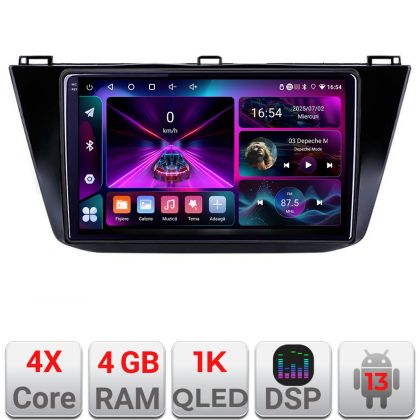 Navigatie VW Tiguan 2016- A-5883  4+64 InCell Display 1K Android Waze USB Navigatie Internet Youtube Radio