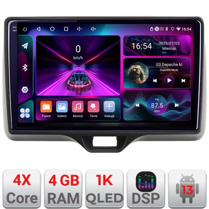 Navigatie Toyota Yaris 2020- Android radio gps internet 4+64 InCell Display 1K kit-yaris2020+EDT-E210-RK