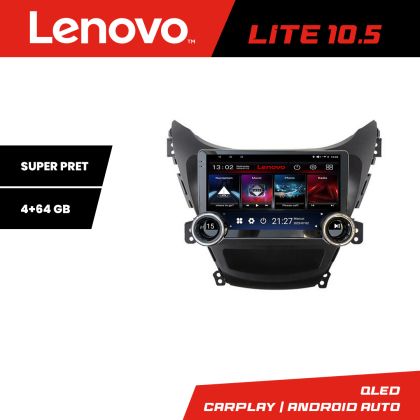 Navigatie Hyundai Elantra 2011-2013 Kit-092 Lenovo  8 core 4+64 10.5 inch Incell 1K android Wifi 5Ghz gps internet  Q