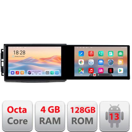 Navigatie CHRYSLER Jeep Manual Kit-202 Edotec 2 ecrane  8 core 4+128 21.6 inch Incell android Wifi 5Ghz gps internet  C v3