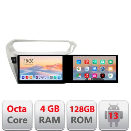 Navigatie Peugeot 301 Citroen Kit-Elisee Kit-301 Edotec 2 ecrane  8 core 4+128 21.6 inch Incell android Wifi 5Ghz gps internet S v1