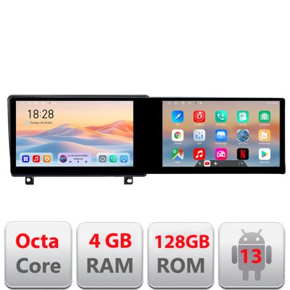 Navigatie Opel Astra H 2006-2015 Edotec 2 ecrane  8 core 4+128 21.6 inch Incell android Wifi 5Ghz gps internet