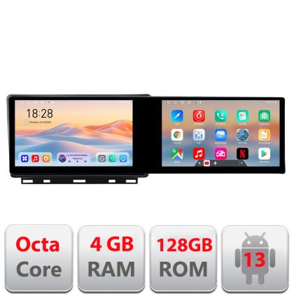 Navigatie Renault Clio 5 Edotec 2 ecrane  8 core 4+128 21.6 inch Incell android Wifi 5Ghz gps internet