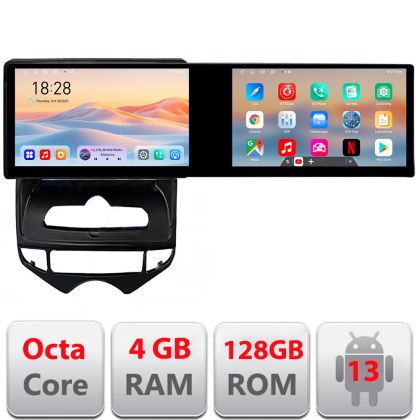 Navigatie Hyundai IX20 2010-2019 Edotec 2 ecrane  8 core 4+128 21.6 inch Incell android Wifi 5Ghz gps internet  kit-ix20-automatic