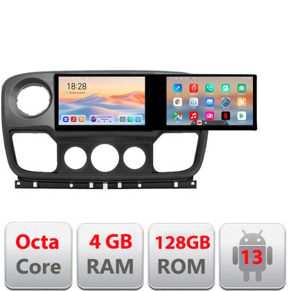 Navigatie Opel Movano, Renault Master 2010-2021  Edotec 2 ecrane  8 core 4+128 21.6 inch Incell android Wifi 5Ghz gps internet v2