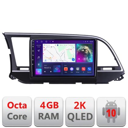 Navigatie Hyundai Elantra 2015-2018 C-581 Android Octa Core Ecran 2K QLED GPS 4G 4+32GB 360 KIT-581+EDT-E409-2K