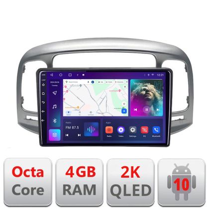 Navigatie Hyundai Accent 2006-2012 C-Accent Android Octa Core Ecran 2K QLED GPS 4G 4+32GB 360 KIT-accent+EDT-E409-2K