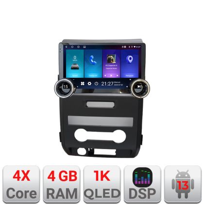 Navigatie Ford F150 2008-2014 Edotec 4+64 10.5 inch Incell 1K android Wifi 5Ghz gps internet