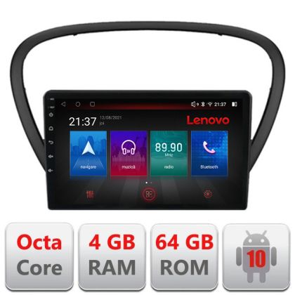 Navigatie Peugeot 607 Android radio gps internet Octa Core 4+64 LTE Kit-607+EDT-E509-PRO RESIGILAT