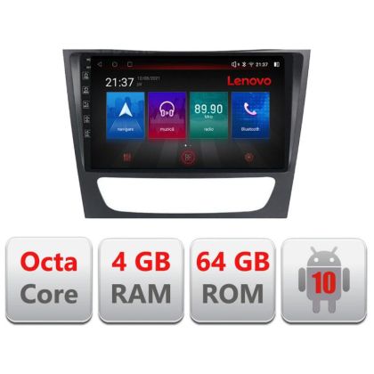 Navigatie Mercedes W211 W219 E-090 Octa Core cu Android Radio Bluetooth Internet GPS WIFI DSP 4+64GB 4G RESIGILAT