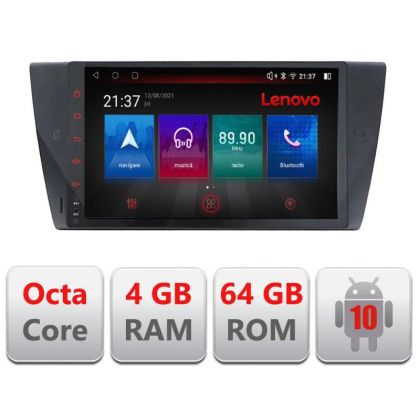 Navigatie BMW Seria 3 E90 E-095 Octa Core cu Android Radio Bluetooth Internet GPS WIFI DSP 4+64GB 4G RESIGILAT