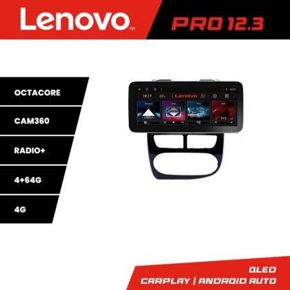 Navigatie Renault Clio 4 V1 K-467 Lenovo PRO 4+64 12.3 inch qled android 4G DSP gps internet  8Core