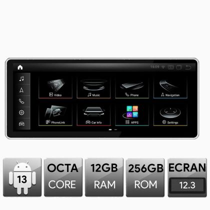 Navigatie Audi A6 C6 MMI3G 2009-2010, Android, Octa Core, 12+256, 12.3", Qled 2K 2400x900, Qualcomm 680