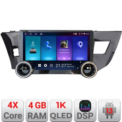 Navigatie Toyota Corolla 2013-2017 Kit-470 Edotec  4+64 10.5 inch Incell 1K android Wifi 5Ghz gps internet
