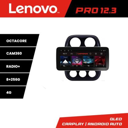 Navigatie Jeep Compass 2010-2016 Manual K-2500 Lenovo PRO 8+256 12.3 inch qled android 4G DSP gps internet 32