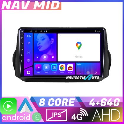Navigatie Peugeot Bipper  Citroen Nemo  Fiat Qubo 2008 2017 EDOTEC-LITE Android radio gps internet Octa core 4 64 Carplay v2