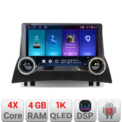 Navigatie Renault Megane 2 Kit-098 Edotec  4+64 10.5 inch Incell 1K android Wifi 5Ghz gps internet