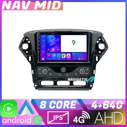 Navigatie Ford Mondeo 2011 2014 EDOTEC-LITE Android Ecran 720P Octa Core 4+32 Carplay
