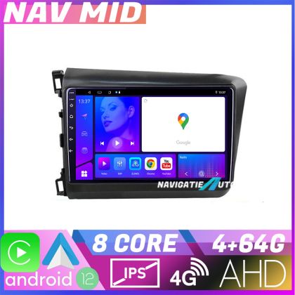 Navigatie Honda Civic 2012 2015 KIT 132 EDOTEC-LITE Android Ecran 720P Octa Core 4+32 Carplay