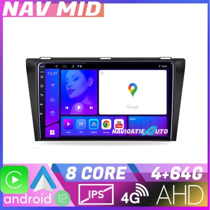 Navigatie Mazda 3 2009 2014 KIT 034 EDOTEC-LITE Android Ecran 720P Octa Core 4+32 Carplay