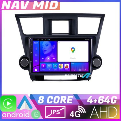 Navigatie Toyota Highlander 2007 2013 EDOTEC-LITE Android Ecran 720P Octa Core 4+32 Carplay