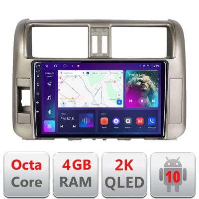 Navigatie Toyota Prado 2010-2013 C-347 Android Octa Core Ecran 2K QLED GPS 4G 4+32GB 360 KIT-347+EDT-E410-2K