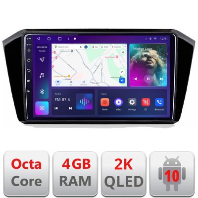 Navigatie VW Passat 2015- C-518 Android Octa Core Ecran 2K QLED GPS 4G 4+32GB 360 KIT-518+EDT-E410-2K