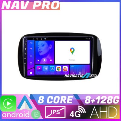Navigatie Smart For Two 2015 KIT Smart15 EDOTEC-LITE Android Ecran 720P Octa Core 8 128 Carplay