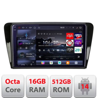 Navigatie Skoda Rapid Seat Toledo 2013+ Android radio gps internet 8 core QLED 2K 12+256GB 360 Edotec