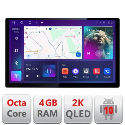 Navigatie dedicata Toyota Auris 2017- N-AURIS  Edonav ecran 13" 2K 4+32 Android Waze USB Navigatie 4G 360 Toslink Youtube Radi