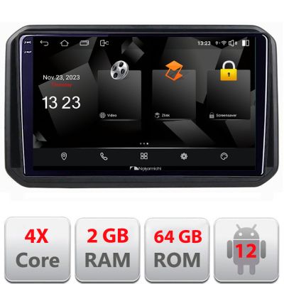 Navigatie Suzuki Ignis 2016- 5230-IGNIS16 Android Ecran 720P Quad Core 2+64 carplay android auto