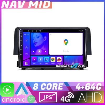 Navigatie Honda Civic 2016 2020 EDOTEC-LITE Android Ecran 720P Octa Core 4 64 Carplay