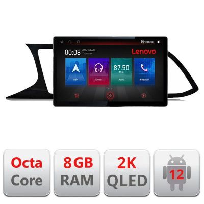 Navigatie Seat Leon MIB Quad Core N-306 ecran 13" 2K 8+128 Android Waze USB Navigatie 4G 360 Toslink Youtube R