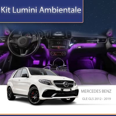 Lumini Ambientale trimuri usi si picioare Mercedes GLE GLS W166 2012-2019 control pe sistemul original sau telefon