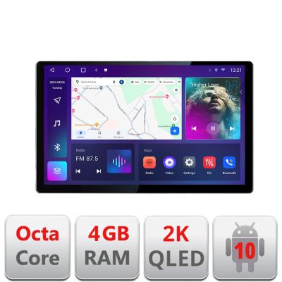 Navigatie Lexus NX 2011-2018 varianta high Qled 2K Octa Core 4+32 LTE 4G DSP Wifi 5Ghz android auto carplay radio gps internet kit-nx-2011-high+EDT-E413-2K