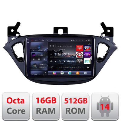 Navigatie Opel Corsa 2013-2016 Edotec Kit-corsa 8 core QLED 2K 12+256GB 360 Android Waze USB Navigatie Internet Youtube Radio