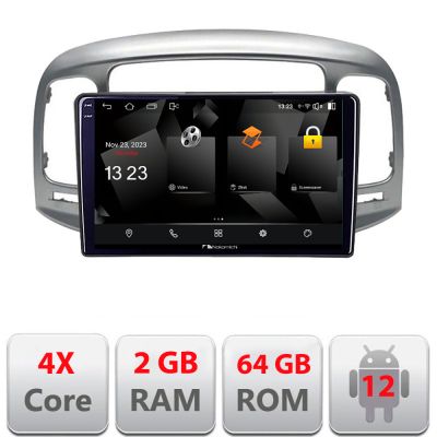 Navigatie Hyundai Accent 2006-2012 5230-ACCENT Android Ecran 720P Quad Core 2+64 carplay android auto