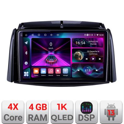 Navigatie Renault Koleos 2009-2016 A-KOLEOS  4+64 InCell Display 1K Android Waze USB Navigatie Internet Youtube Radio