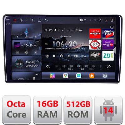 Navigatie Alfa Romeo Giulietta 2014-2020 Qled 2K Octa Core 12+256GB LTE 4G DSP Wifi 5Ghz android auto carplay radio gps internet kit-giulietta-facelift+EDT-E809-2K