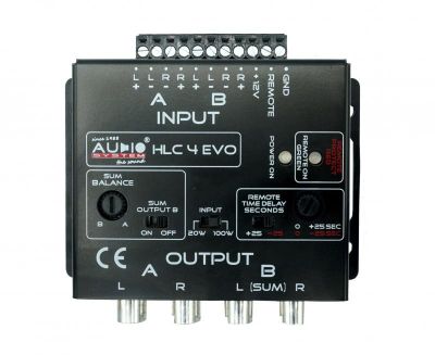 CONVERTOR HI-LOW 4 CANALE PRS (SIMULATOR REZISTENTA DIFUZOR) REMOTE OUT (iesire + pentru amplificator) 5V PRE OUT HI POWER PANA