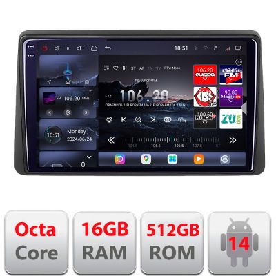 Navigatie Opel Movano Renault Master 2020- Android radio gps internet 8 core QLED 2K 12+256GB 360 Edotec V2