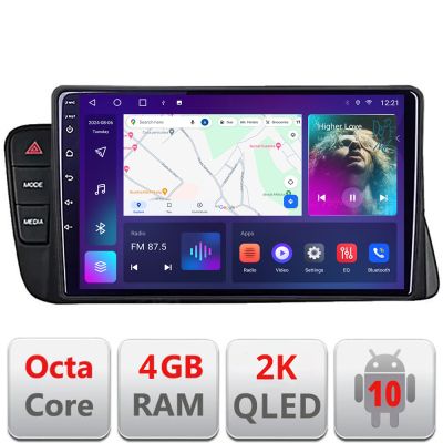 Navigatie Audi A4 2008-2016 NON-MMI C-A4 Android Octa Core Ecran 2K QLED GPS 4G 4+32GB 360 KIT-A4+EDT-E410-2K