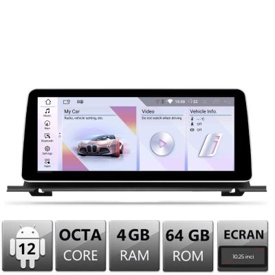 Navigatie BMW Seria 5 F07 GT 2010-2011 cu ecran CIC Android ecran 10.25" 4+64 4G BT