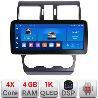 Navigatie Subaru Forester XV Edotec Incell 1K 12.3 inch  4+64 carplay android auto radio internet kit-062-2019+EDT-E212-RK