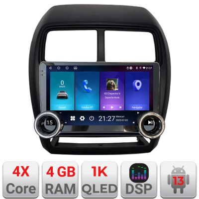 Navigatie Mitsubishi ASX 2017-2021 model facelift Edotec  4+64 10.5 inch Incell 1K android Wifi 5Ghz gps internet  Kit-026-facelift