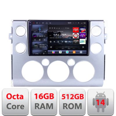 Navigatie Toyota FJ Cruiser 2006-2020 Android radio gps internet 8 core QLED 2K 12+256GB 360 Edotec